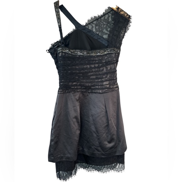 BCBGMaxAzria Lace Silk Y2K Cocktail Dress - Picture 8 of 12